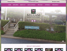 Tablet Screenshot of mililanimortuary.com